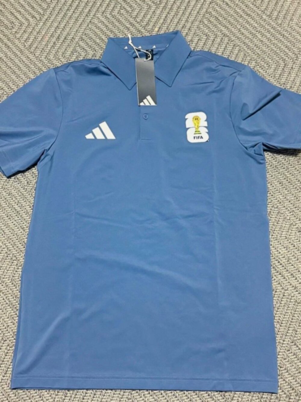 Adidas FIFA World Cup Men's Blue Polo Shirt Size M